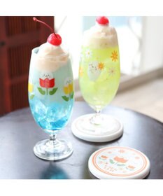 Mother garden しろたん 珪藻土 コースター レトロ 単品 《 チューリップ柄 / アネモネ柄 》