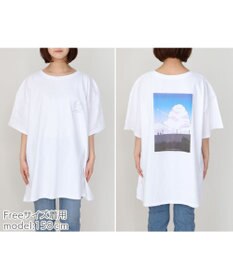 Mother garden しろたん ビッグ Ｔシャツ 半袖 バックプリント 《入道雲》 フリーサイズ