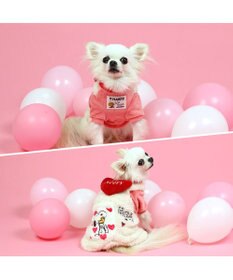 PET PARADISE スヌーピー ポケット付きつなぎ 《ハート柄》 小型犬