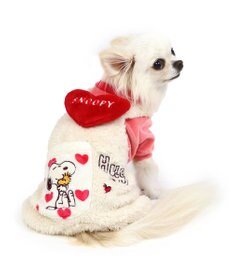 PET PARADISE スヌーピー ポケット付きつなぎ 《ハート柄》 小型犬