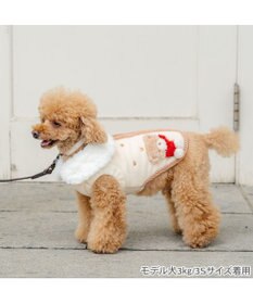 PET PARADISE ペットパラダイス くまちゃん 背中開き ベスト 《あったかマフラー刺繍》小型犬