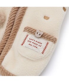 PET PARADISE ペットパラダイス くまちゃん 背中開き ベスト 《あったかマフラー刺繍》小型犬