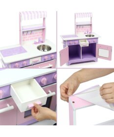 Mother garden 「訳ありSALE」マザーガーデン オープンカフェキッチン 《ピンクパープル》単品