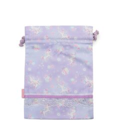 Mother garden マザーガーデン ユニコーン 巾着 《フラワー柄》 Sサイズ 20×27cm