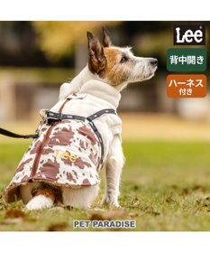 Lee アウターハーネス 《牛柄》 小型犬, オフホワイト×ブラウン, ３Ｓ