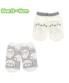 Mother garden しろたん スニーカー丈ソックス 2足セット 《顔ぼん・いっぱいいるよ》 13～16cm/17～20cm