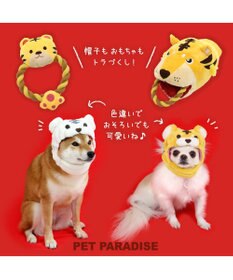 PET PARADISE 犬 おもちゃ トラ パペット おもちゃ  トイ TOY 虎 とら お正月 年賀状 干支 音が鳴る ぬいぐるみ ボール ロープ オモチャ 玩具 小型犬 おもちゃ 猫 かわいい おもしろ インスタ映え