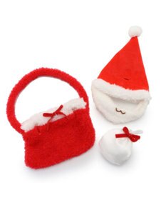 Mother garden しろたん ついてきちゃうしろたん マスコット 着せ替え服  《サンタ おでかけセット》