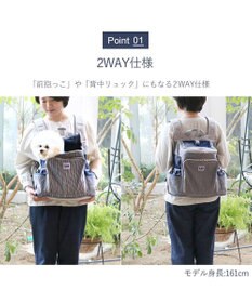 Lee ハグ＆リュック ヒッコリー キャリーバッグ M 小型犬 約4