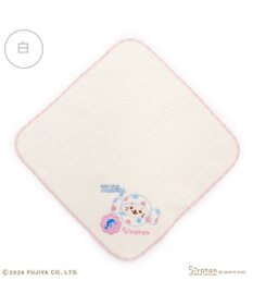 Mother garden しろたん ミルキー刺繍タオル 《白》 Peko×しろたん