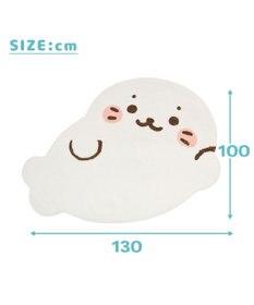 Mother garden しろたん ダイカット フロアラグ Lサイズ 100×130cm