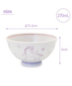 Mother garden マザーガーデン ユニコーン くっつきにくい ご飯茶碗 中盛 水色
