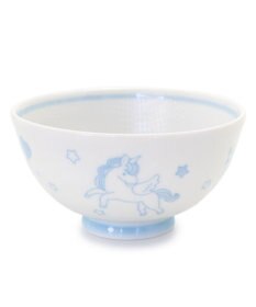Mother garden マザーガーデン ユニコーン くっつきにくい ご飯茶碗 中盛 水色