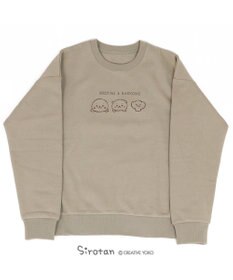 しろたん トレーナー 《しろたん＆らっこいぬ＆しぇる柄》 シンプルトレーナー S/M/L/XL レディース メンズ ユニセックス 長袖 スウェット  アウターウェア ルームウェア 部屋着 裏起毛 あざらし アザラシ かわいい キャラクター マザーガーデン, 茶系, 衣類S(UNI S)