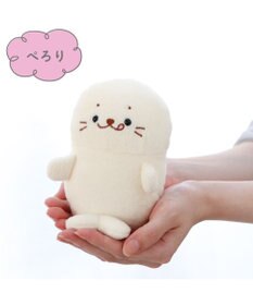 Mother garden しろたん ついてきちゃう ぬいぐるみ キーホルダー 《ぺろりついたん》