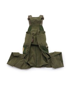 PET PARADISE ペットパラダイス オーバーオール ミリタリ カーキ 【小型犬】