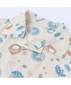 Mother garden しろたん アロハシャツ 半袖 《 駄菓子 / 黒 》 ユニセックス 男女兼用