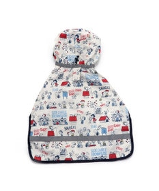 PET PARADISE スヌーピー  レインコート 透明フード付き 《アメリカンビンテージ柄》 小型犬