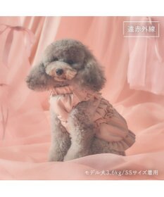 PET PARADISE cherircouture リボン ギャザーベスト 《ピンク》 小型犬