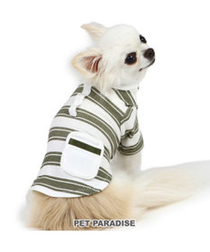 ペットパラダイス 縞のびのびリブTシャツ 小型犬 / PET