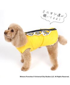 PET PARADISE ミニオン 背中開き 遠赤外線 綿入り ベスト ジップアップ 小型犬