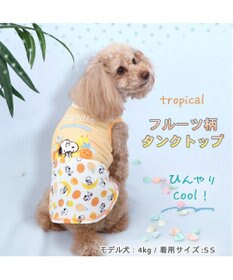PET PARADISE 犬の服 春夏 ひんやり クール メッシュ 接触冷感 虫よけ スヌーピー フルーツ 柄タンクトップ 【小型犬】 クールマックスエコメイド