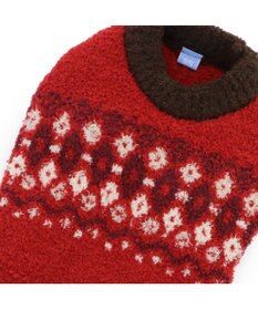 PET PARADISE ペットパラダイス ニット ノルディク柄  《レッド》 中型犬 大型犬