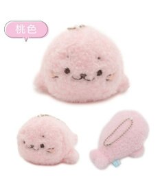 Mother garden しろたん ふわふわキーホルダー 《桃》 単品