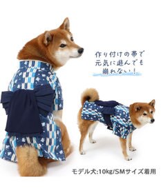 PET PARADISE 浴衣 矢絣柄 兵児帯  【中型犬】 【大型犬】
