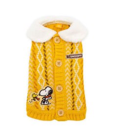 PET PARADISE スヌーピー ハグ 背開 ニット 《イエロー》 小型犬