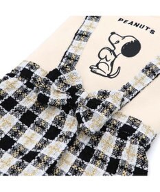 PET PARADISE スヌーピー 黒ツイード スカートつなぎ  小型犬