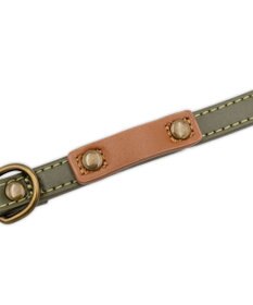 PET PARADISE ペットパラダイス 合皮 首輪 《カーキ》 小型犬 ３S