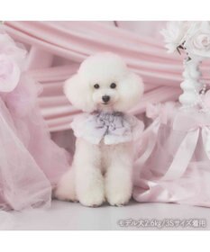 PET PARADISE cherircouture ビッグリボン スタイ 《グレー》 小型犬