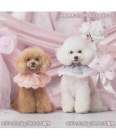 PET PARADISE cherircouture ビッグリボン スタイ 《グレー》 小型犬