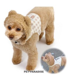 PET PARADISE ペットパラダイス くま なりきり ハーネス 《 チェック柄 》 ３Ｓ