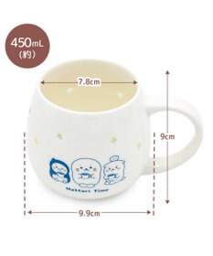 Mother garden しろたん 蛍焼きマグカップ 450mL 《お友達 まったりタイム》単品