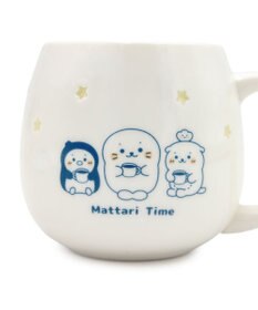 Mother garden しろたん 蛍焼きマグカップ 450mL 《お友達 まったりタイム》単品