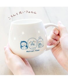 Mother garden しろたん 蛍焼きマグカップ 450mL 《お友達 まったりタイム》単品