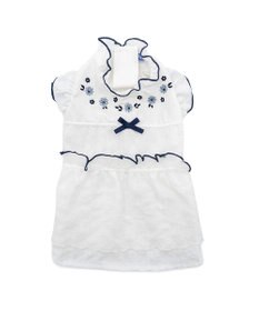 PET PARADISE ペットパラダイス フロッキー お花 ワンピース 《ホワイト》 小型犬