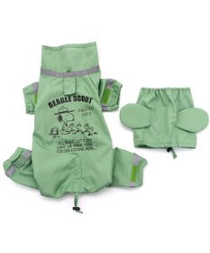 PET PARADISE スヌーピー フルカバーレインコート  スヌード付き 《ビーグルスカウト柄》 小型犬