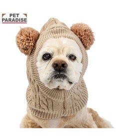 PET PARADISE ペットパラダイス くまちゃん ニット 帽子 中型犬 大型犬