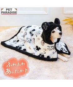 PET PARADISE ディズニー ミッキーマウス 白黒 着る毛布 中型犬
