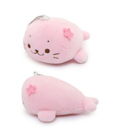 Mother garden しろたん 桜色 ふわもち ぬいぐるみキーホルダー