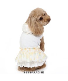 ハンドメイド ミモザ柄立ち襟前開きワンピース 犬服 - メルカリ