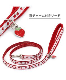 PET PARADISE ペットパラダイス 苺チャーム付き リード 3S