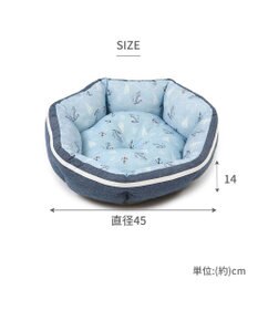 PET PARADISE ペットパラダイス クールカドラー 丸型《マリン柄》 超小型犬