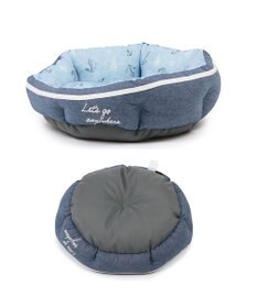 PET PARADISE ペットパラダイス クールカドラー 丸型《マリン柄》 超小型犬