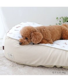 PET PARADISE ペットパラダイス makokoro 寝そべりベッド 《わんちゃん柄》
