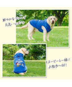 PET PARADISE スヌーピー 野球パーカー 《 ビンテージ 柄》 ブルー 中型犬 大型犬
