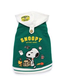PET PARADISE スヌーピー おでかけ柄 パーカー  《グリーン》中型犬